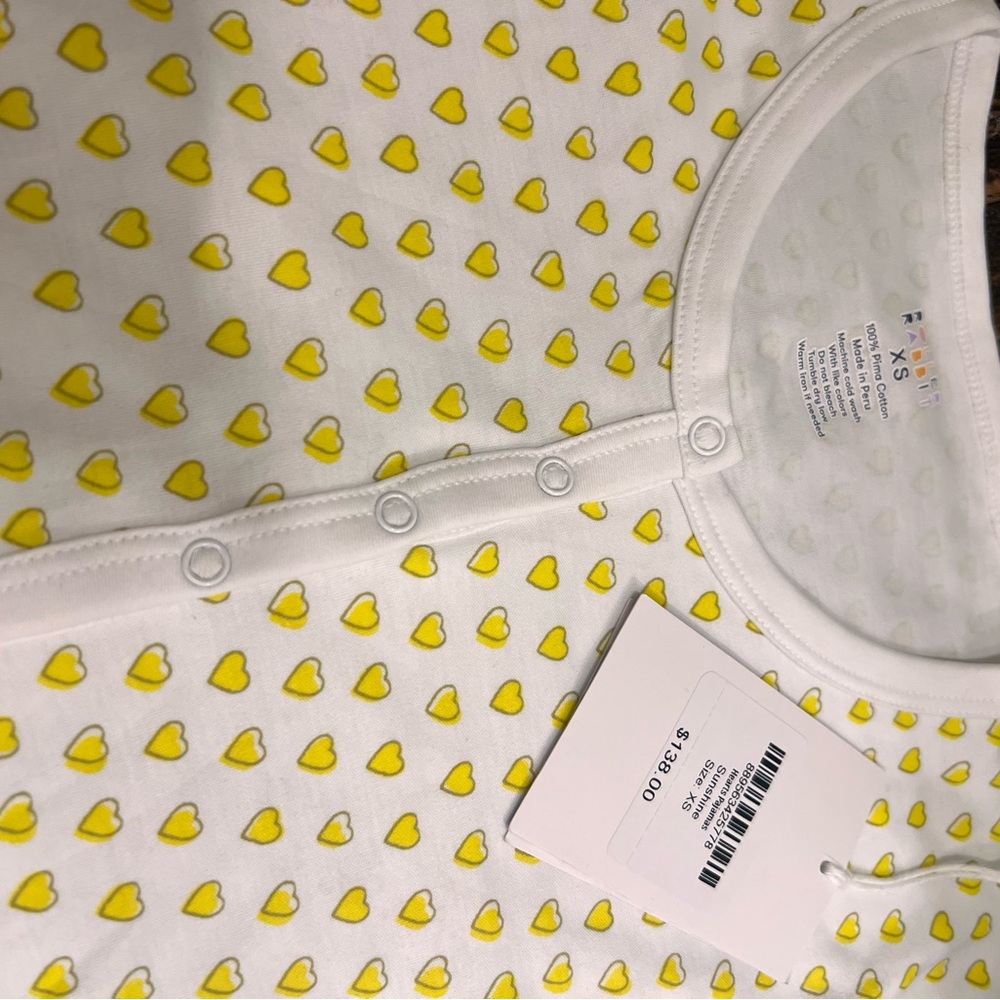 Roller Rabbit Yellow Hearts Pajamas SOLD OUT - Picture 7 of 8